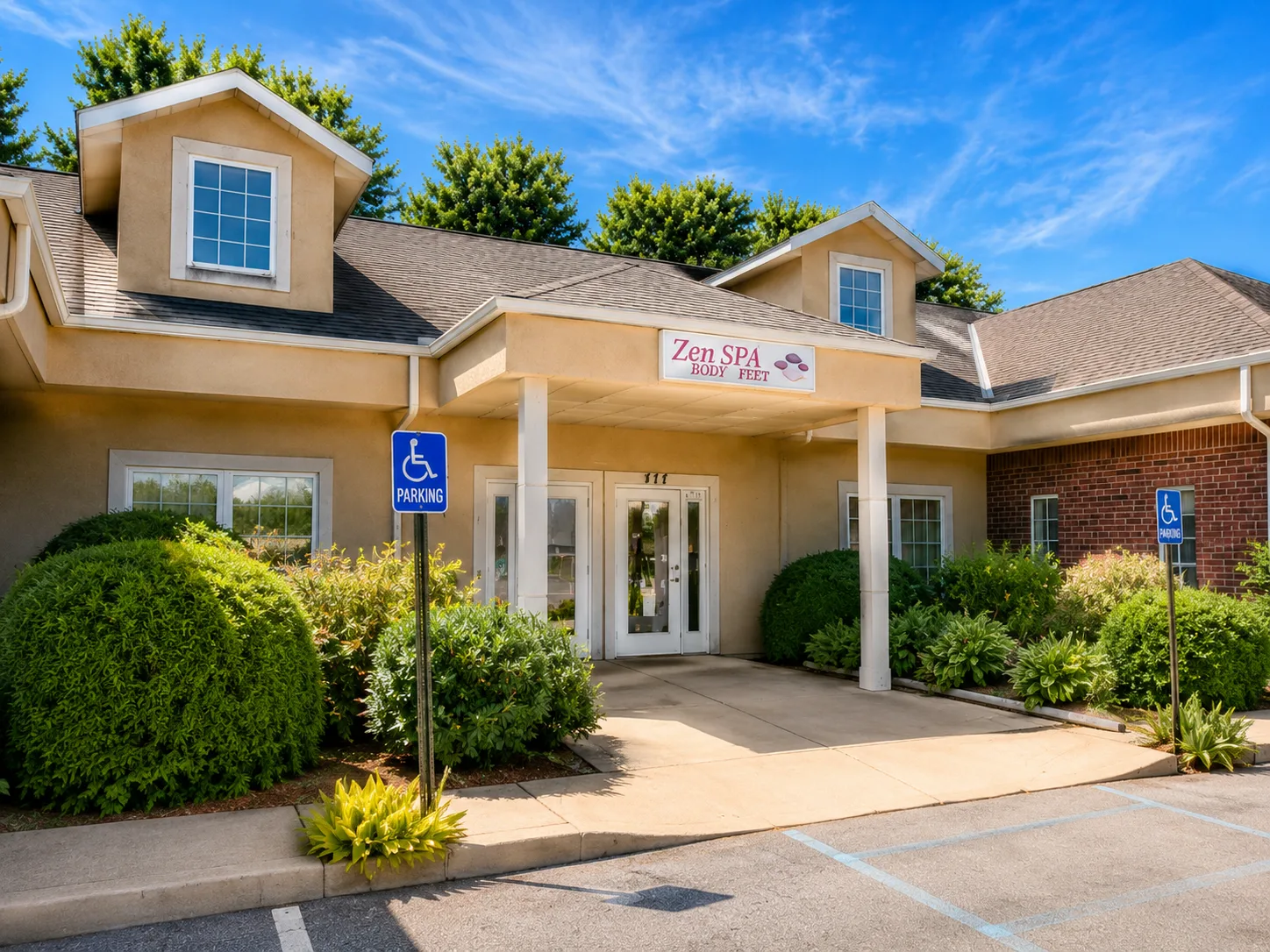 Zen Spa storefront at Remington Plaza, Raymore MO